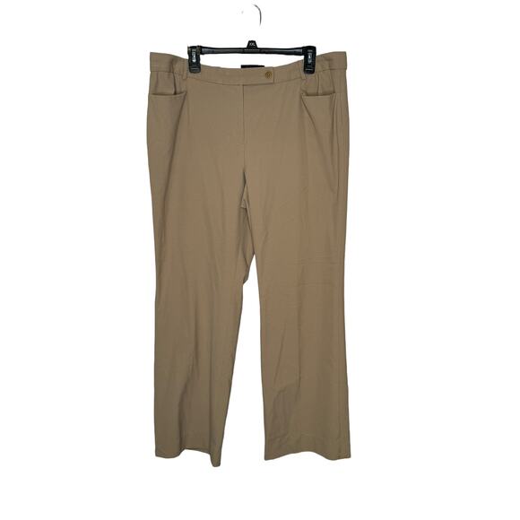 Talbots Women's Pants Signature Chino Straight Leg High-Rise Stretch Brown Sz.16 - Picture 1 of 10